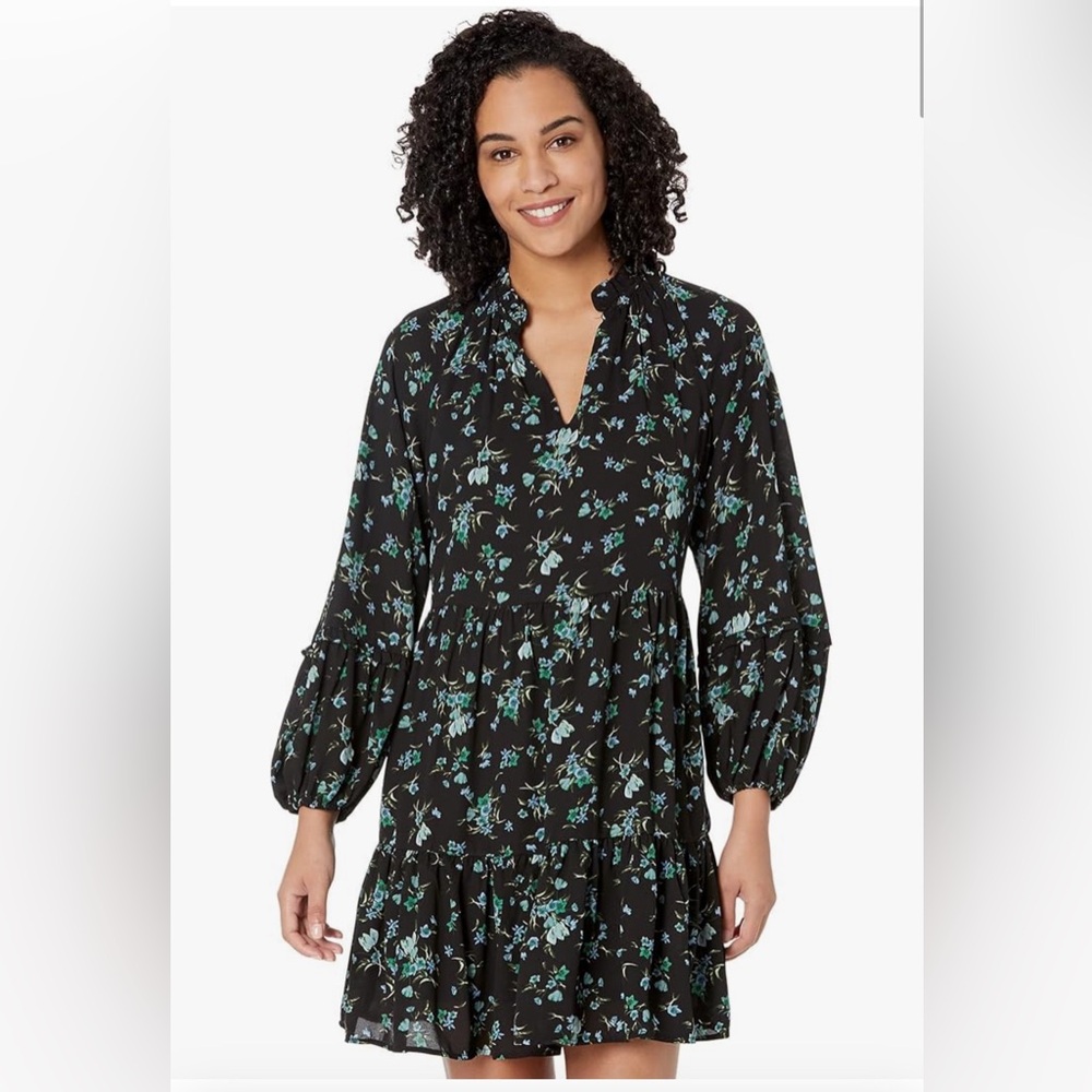 CeCe V-Neck Raglan Sleeve Floral Dress - Size XS